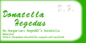 donatella hegedus business card